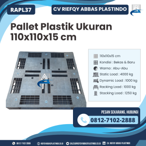 Pallet Plastik Bekas/Baru Ukuran 110x110x15 cm - RAPL37