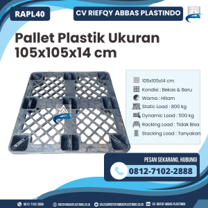 Pallet Plastik Bekas/Baru Ukuran 105x105x14 cm - RAPL40