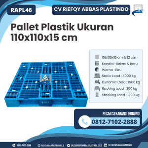 Pallet Plastik Bekas/Baru Ukuran 110x110x15 cm - RAPL46
