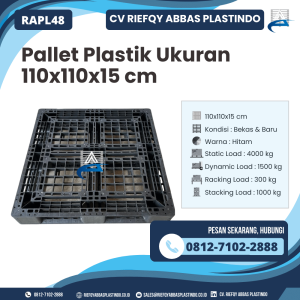 Pallet Plastik Bekas/Baru Ukuran 110x110x15 cm - RAPL48
