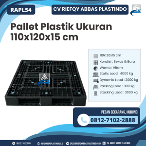 Pallet Plastik Bekas/Baru Ukuran 110x110x15 cm - RAPL54