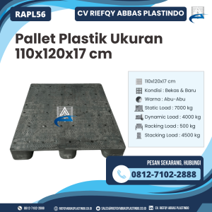 Pallet Plastik Bekas/Baru Ukuran 110x120x17 cm - RAPL56