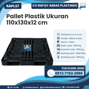 Pallet Plastik Bekas/Baru Ukuran 110x130x12 cm - RAPL57