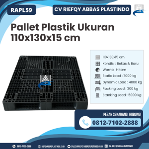 Pallet Plastik Bekas/Baru Ukuran 110x130x15 cm - RAPL59