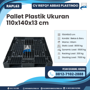 Pallet Plastik Bekas/Baru Ukuran 110x140x15 cm - RAPL63