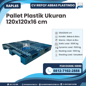 Pallet Plastik Bekas/Baru Ukuran 120x120x16 cm - RAPL65