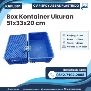 Box Container Bekas/Baru Ukuran 51x33x20 - RAPLB01