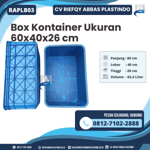 Box Container Bekas/Baru Ukuran 60x40x26 - RAPLB03