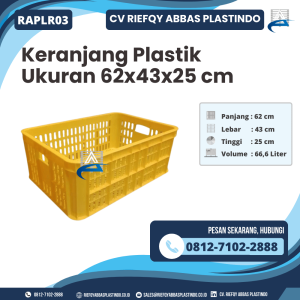 Keranjang Plastik Bekas/Baru Ukuran 62x43x25 - RAPLR03