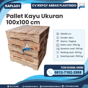Pallet Kayu Bekas/Baru Ukuran 100x100 cm - RAPLK01