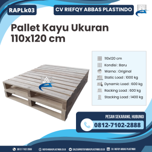 Pallet Kayu Bekas/Baru Ukuran 110x120 cm - RAPLK03