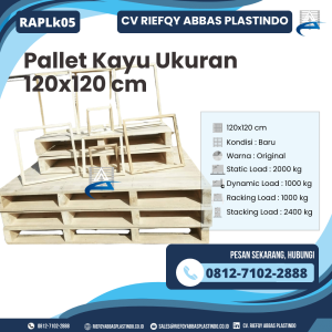 Pallet Kayu Bekas/Baru Ukuran 120x120 cm - RAPLK05